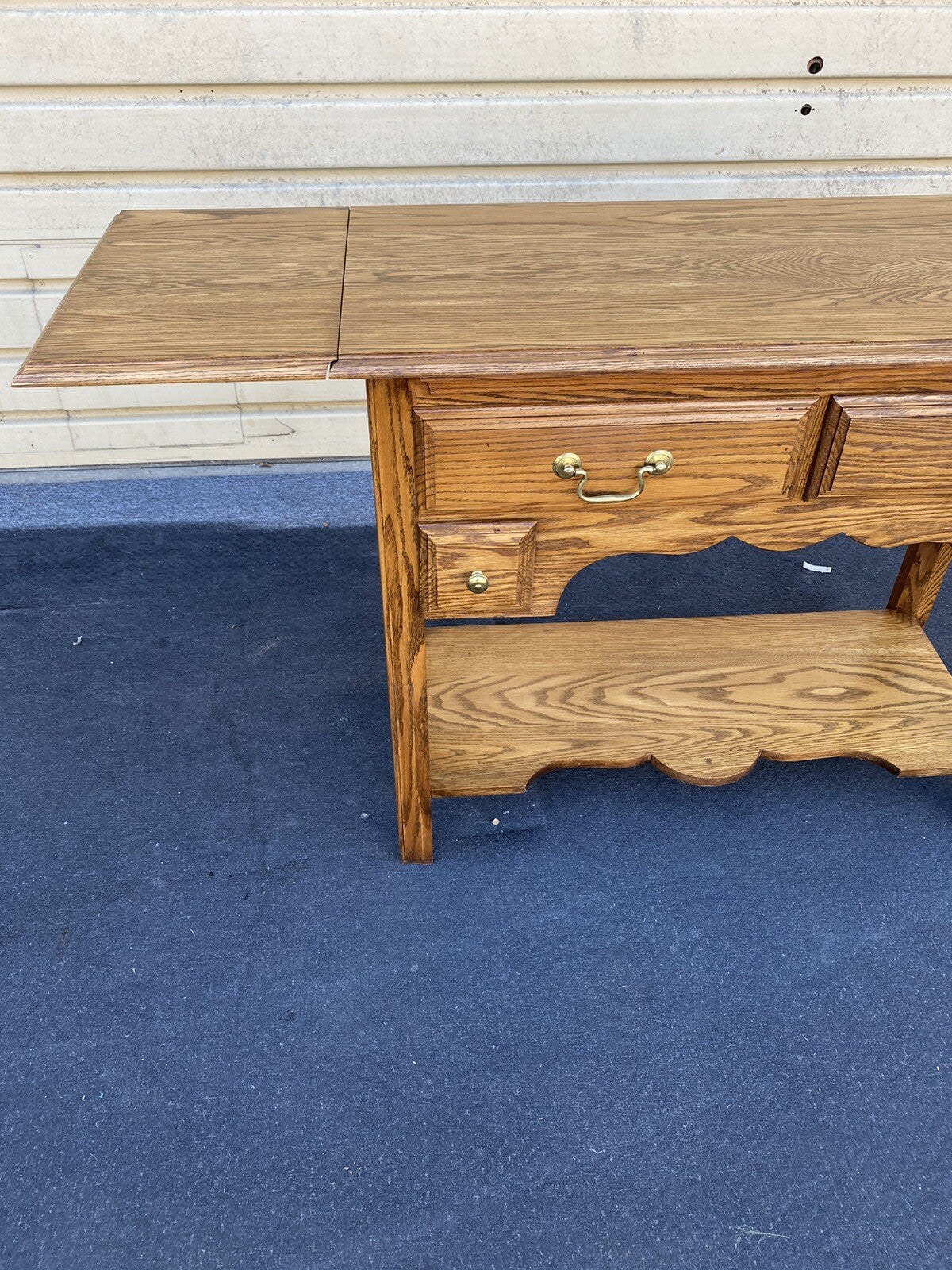 65826   Harden Furniture Oak Dropside Server Bar Cart Sideboard