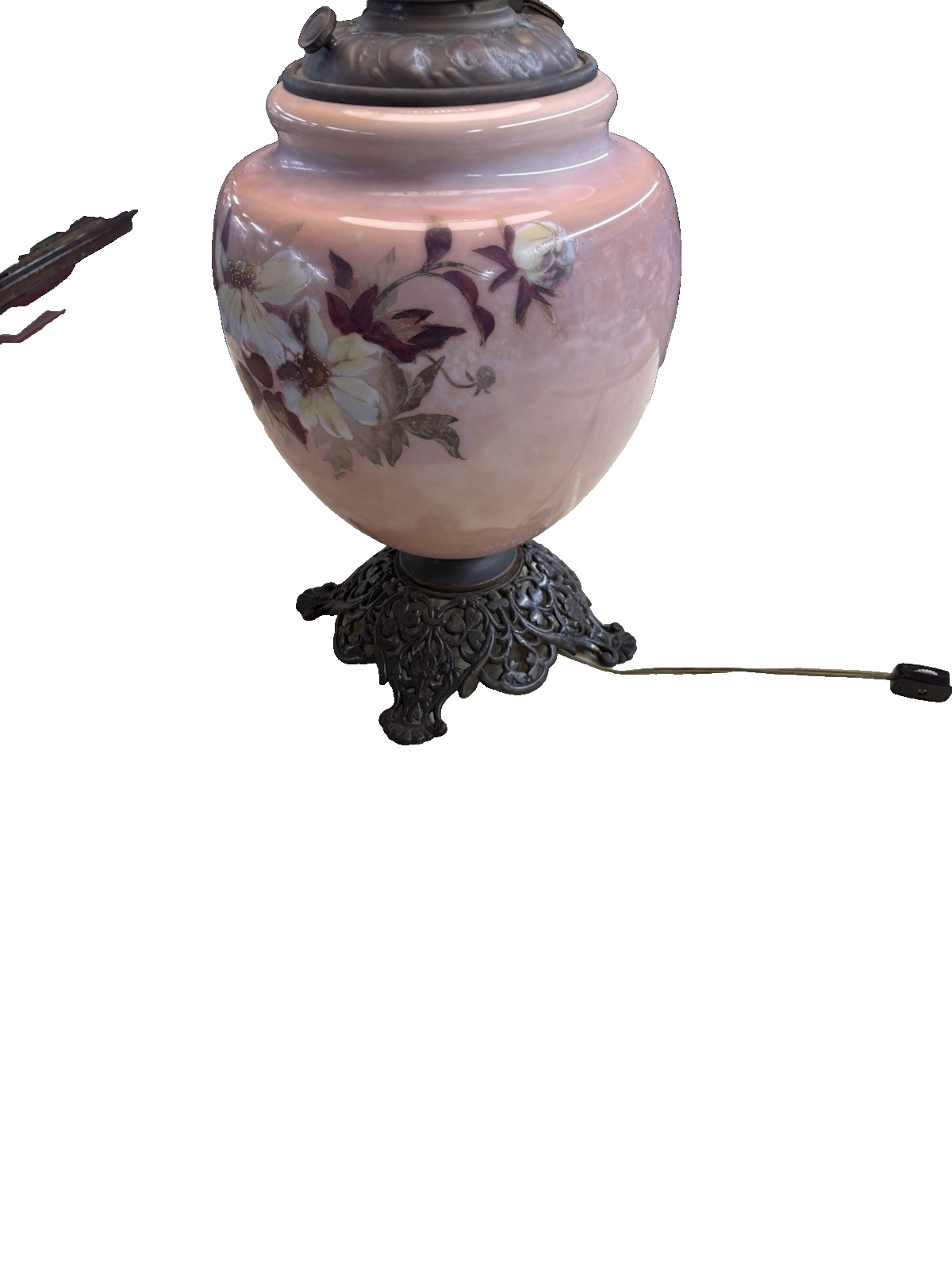 66595   Gone with The Wind Electrified Oil Lamp ARTIST SIGNED