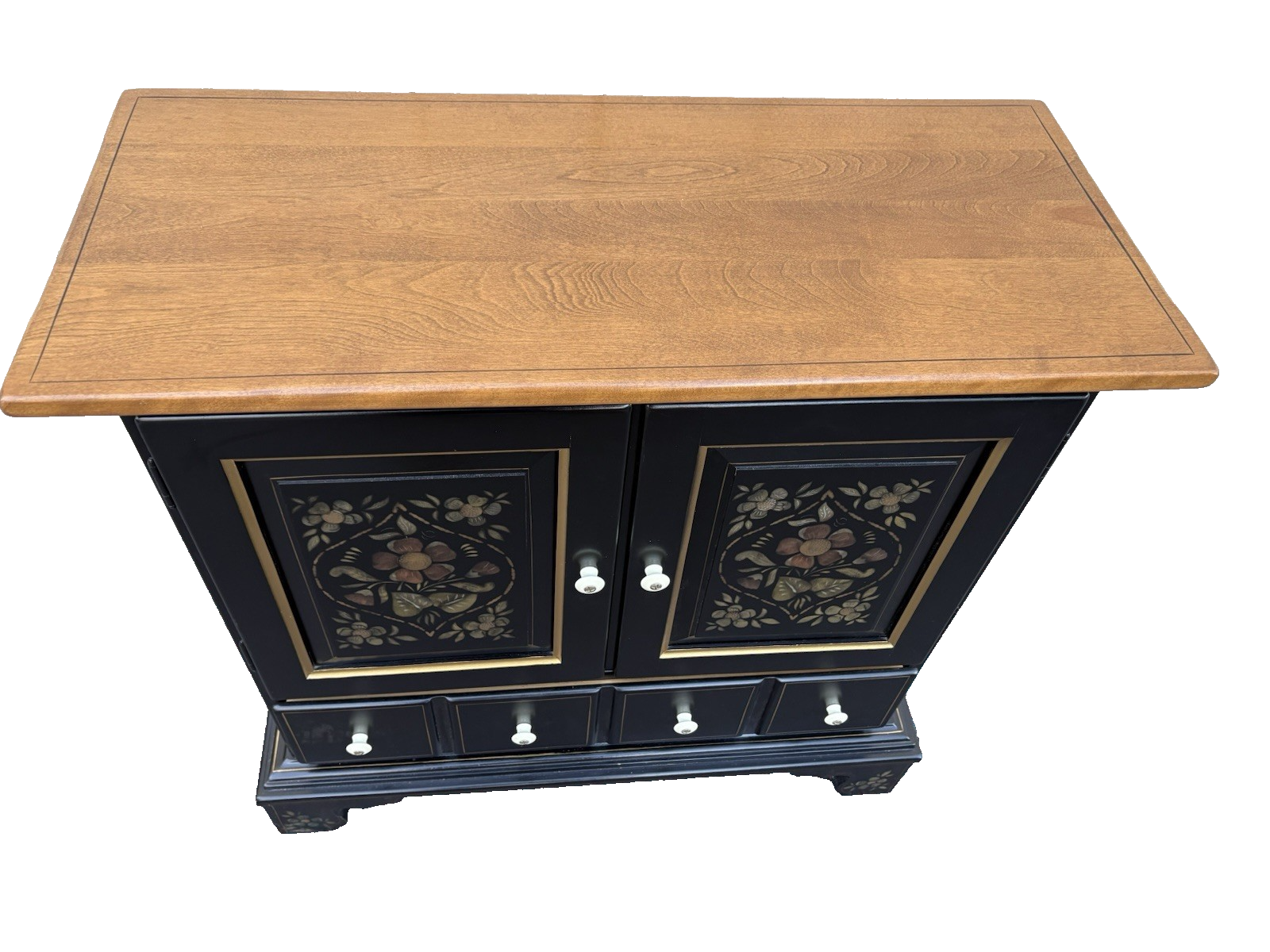 67128 ETHAN ALLEN Storage Cabinet Chest with Mirror