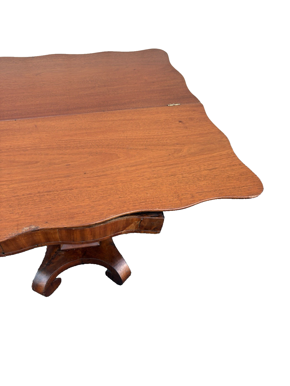 00001 Antique Empire Mahogany Flip Top Game Table Dining Table