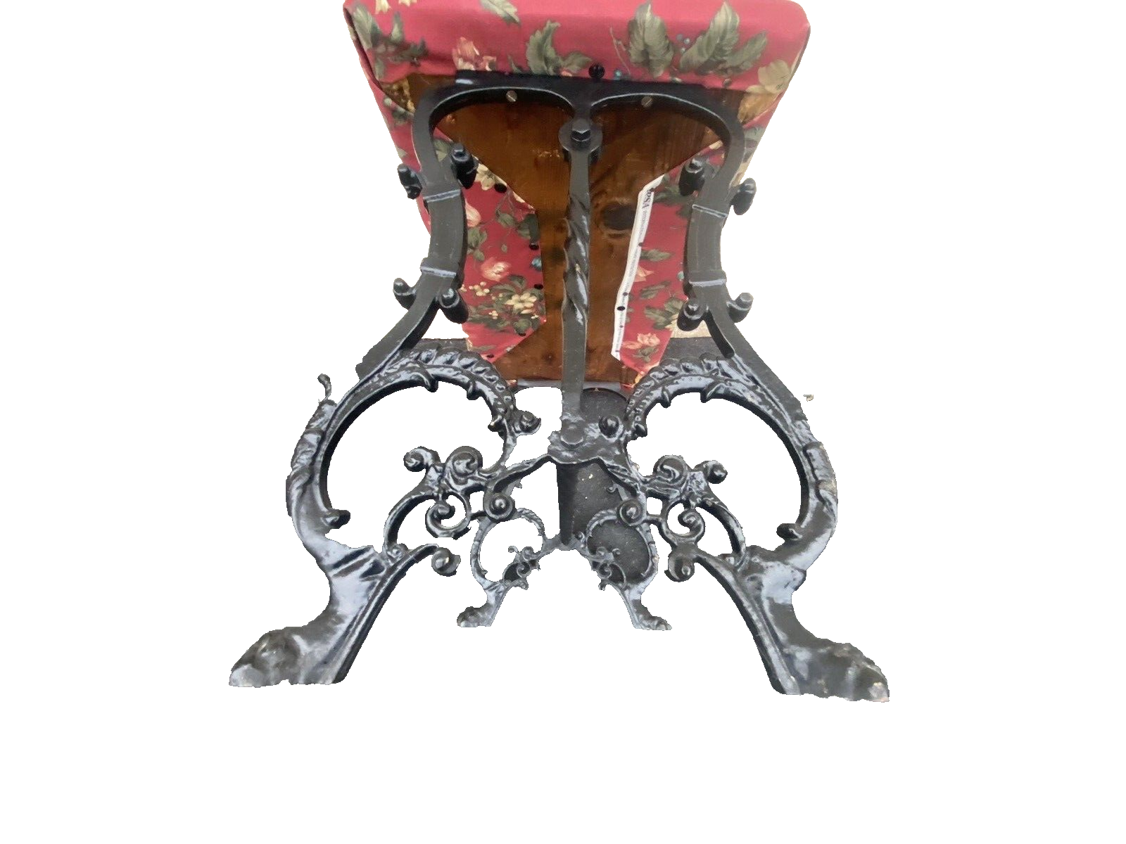 65104   Antique Iron Window Bench Seat Stool