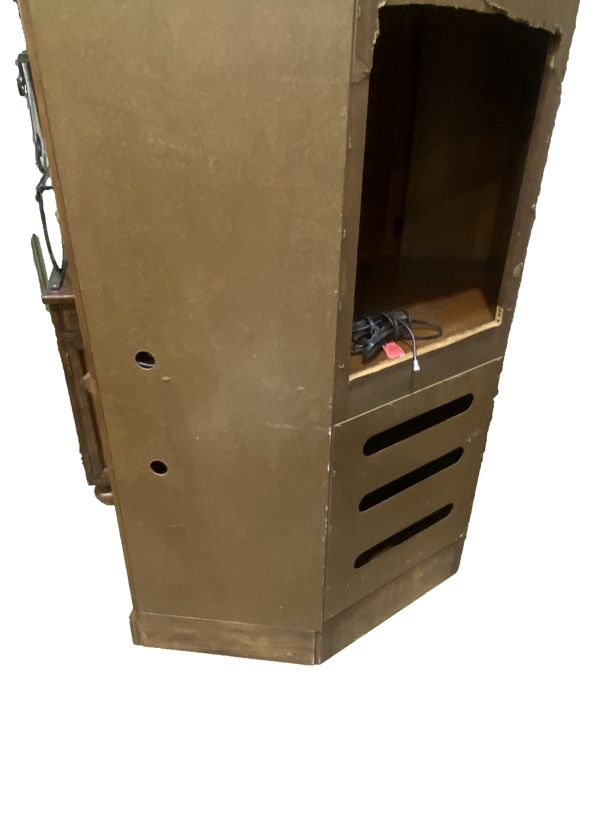 62857 Oak Corner Cabinet Television Stand Entertainment Cabinet