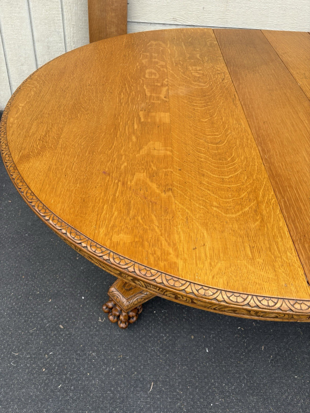 66723  Super RARE Antique Victorian Table w/ 10  Leafs Top 54" x 144"