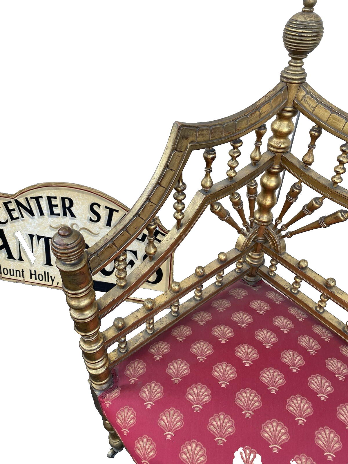 66148 Antique Victorian Stick and Ball Corner Chair