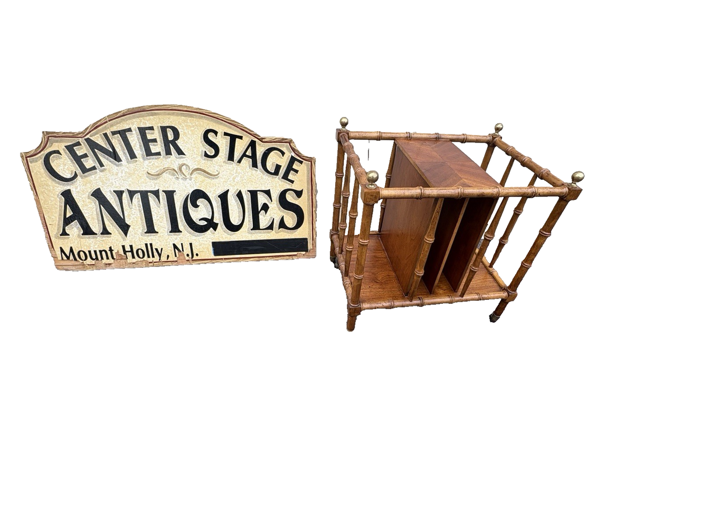 67041 Bamboo Magazine Rack Book Stand