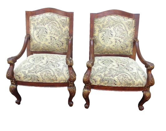 63727  Pair Bergere Armchair Chairs