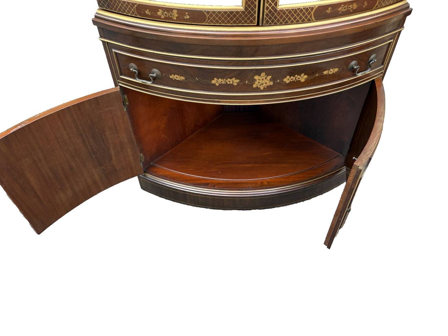 66946 Drexel Oriental Corner China Cabinet Curio