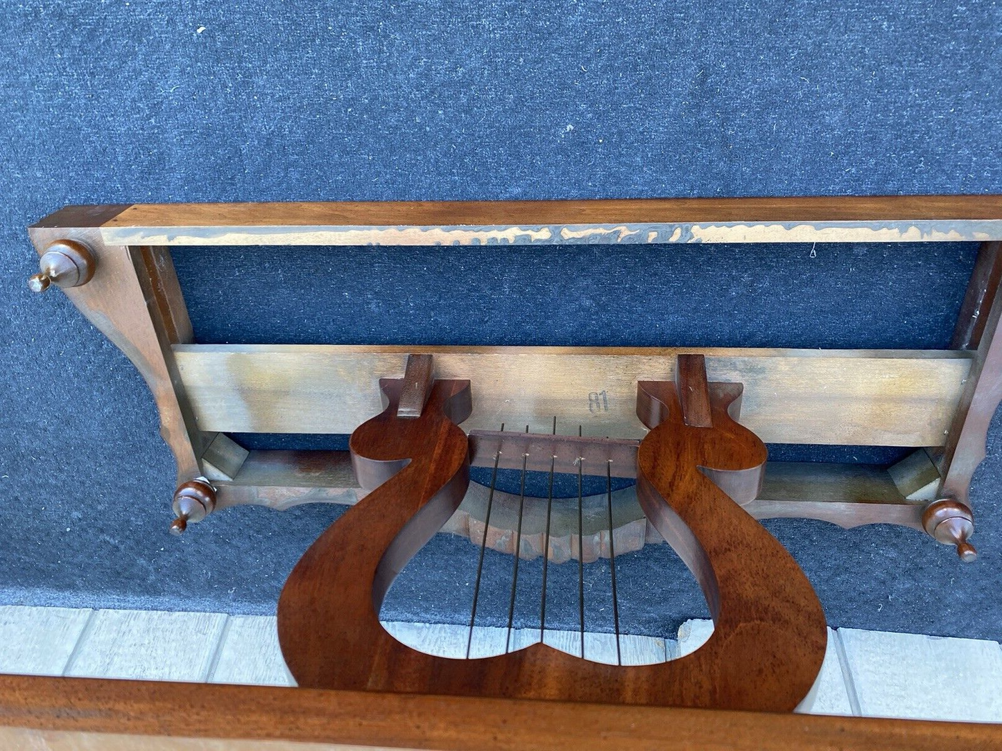 66048 + 66049   PAIR    of  Kimball ?? Marble top Console Table Stand s