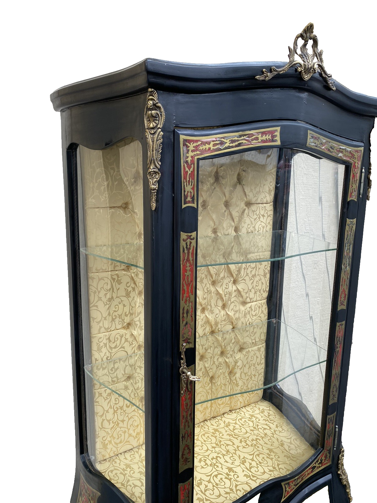 65346   Louis XV Glass Decorator Curio China Cabinet