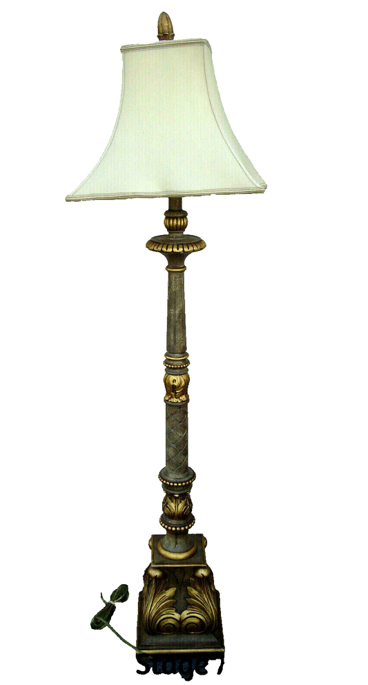 62017 QUALITY Wood Decorator Pole Lamp Light