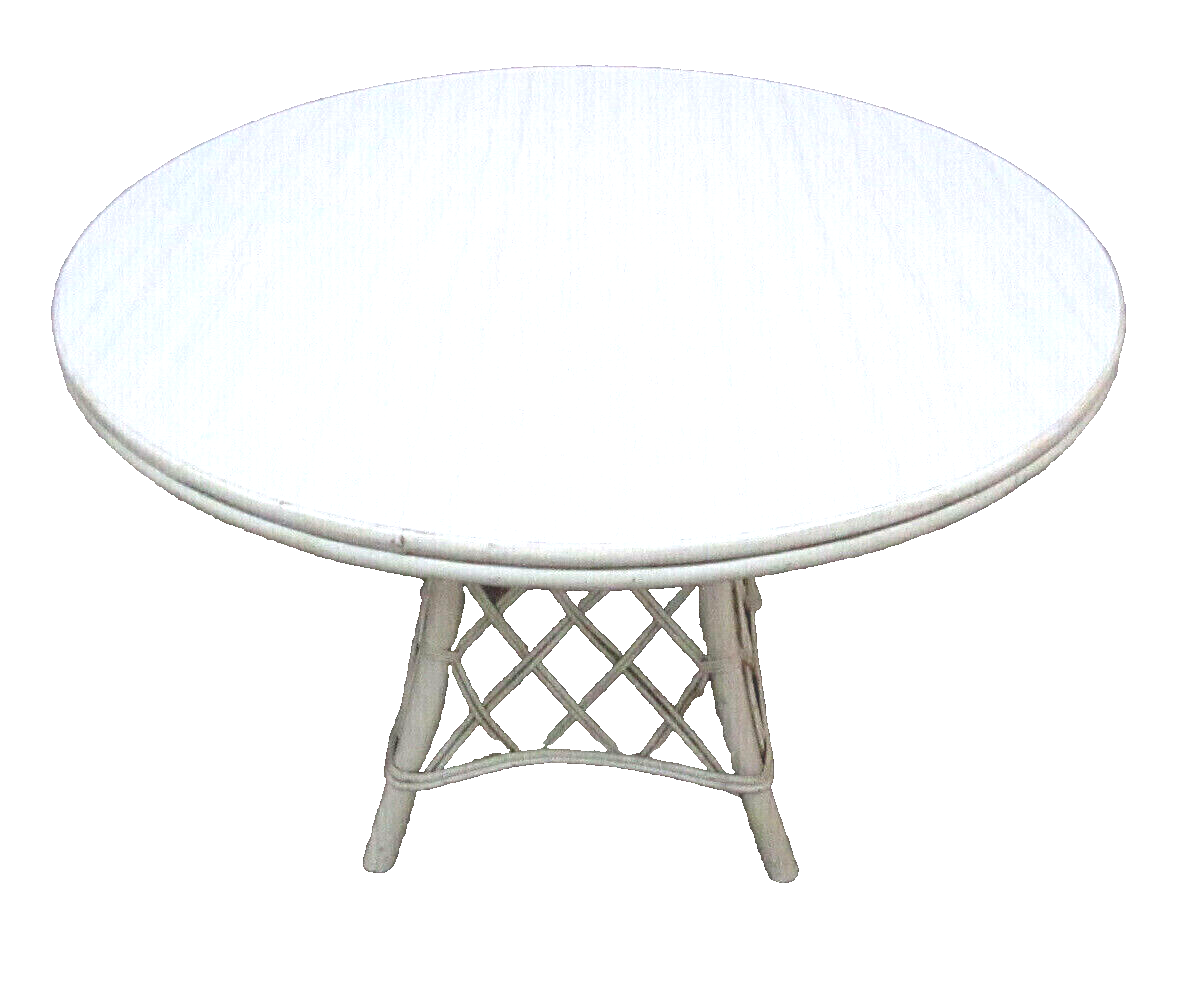 55219   Wicker Rattan Dining Kitchen Foyer Garden Table    42" Round Top 