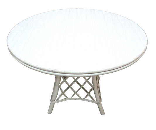 55219   Wicker Rattan Dining Kitchen Foyer Garden Table    42" Round Top 
