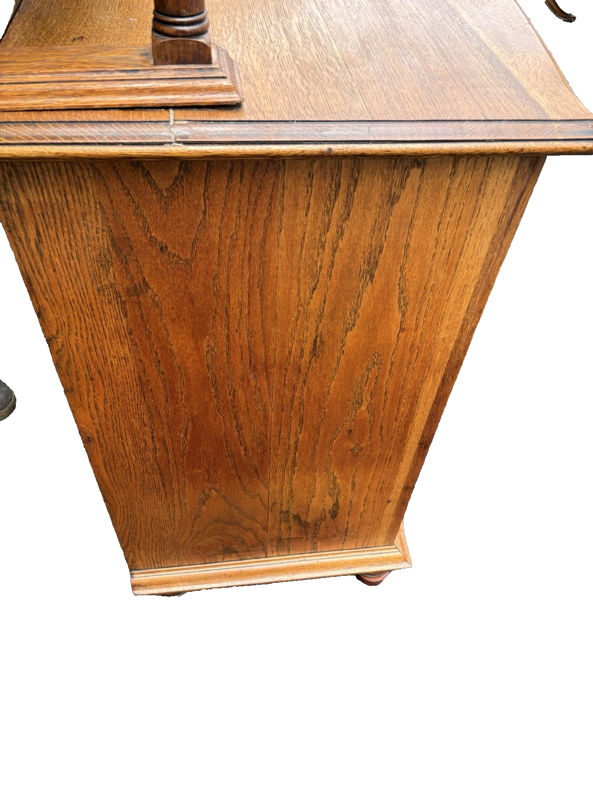 66739  Antique Victorian Oak Buffet Sideboard with Mirror