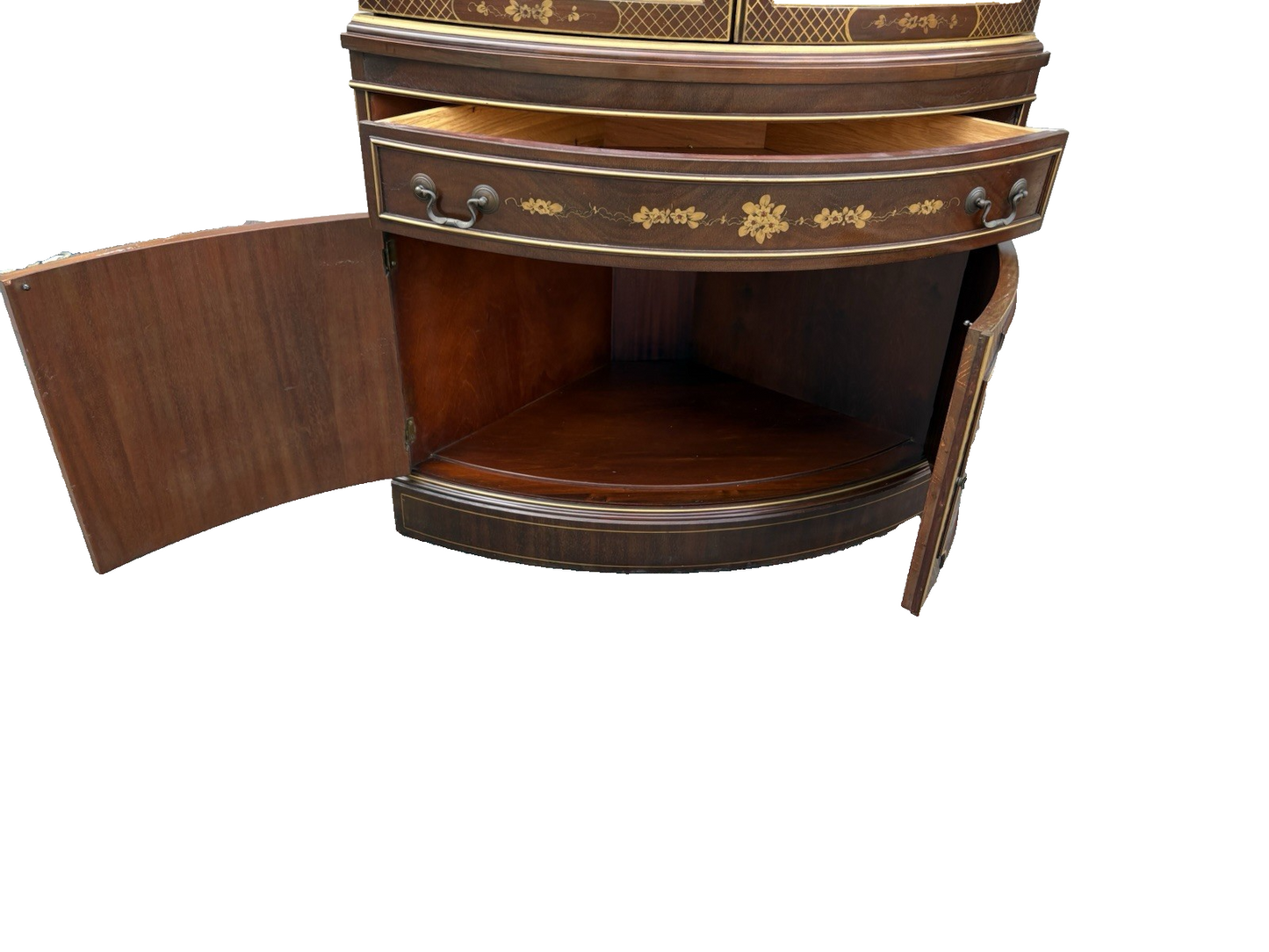 66946 Drexel Oriental Corner China Cabinet Curio