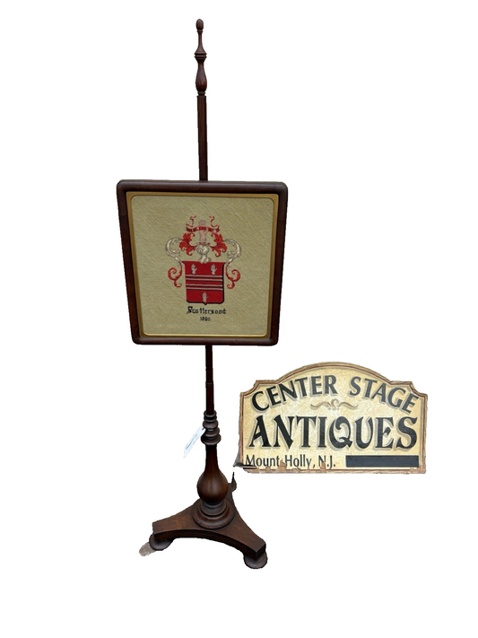 66633 Antique Empire  Needlepoint Fireplace Fire Screen