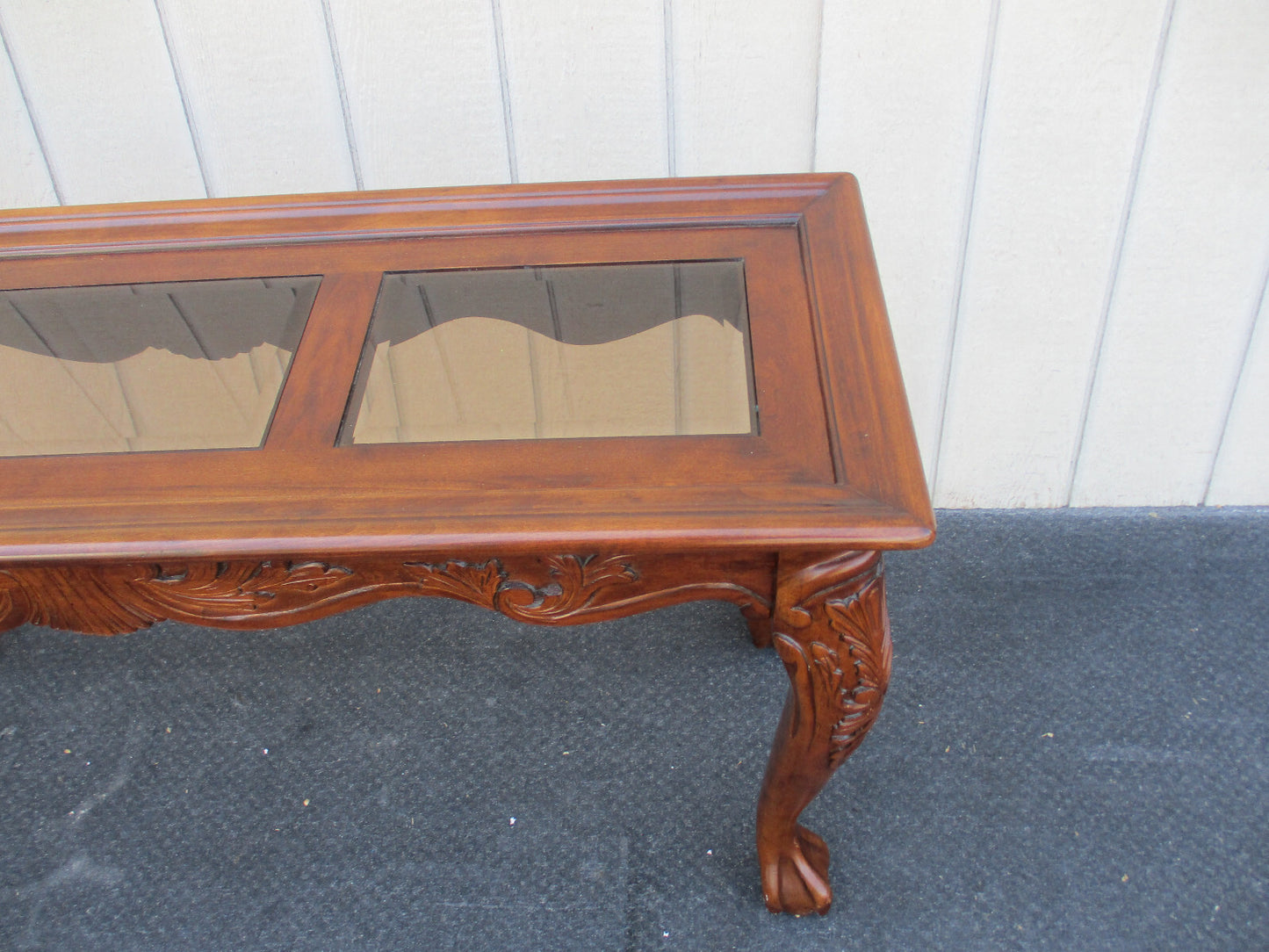 64357 Glass Top Console Hall Table Sideboard