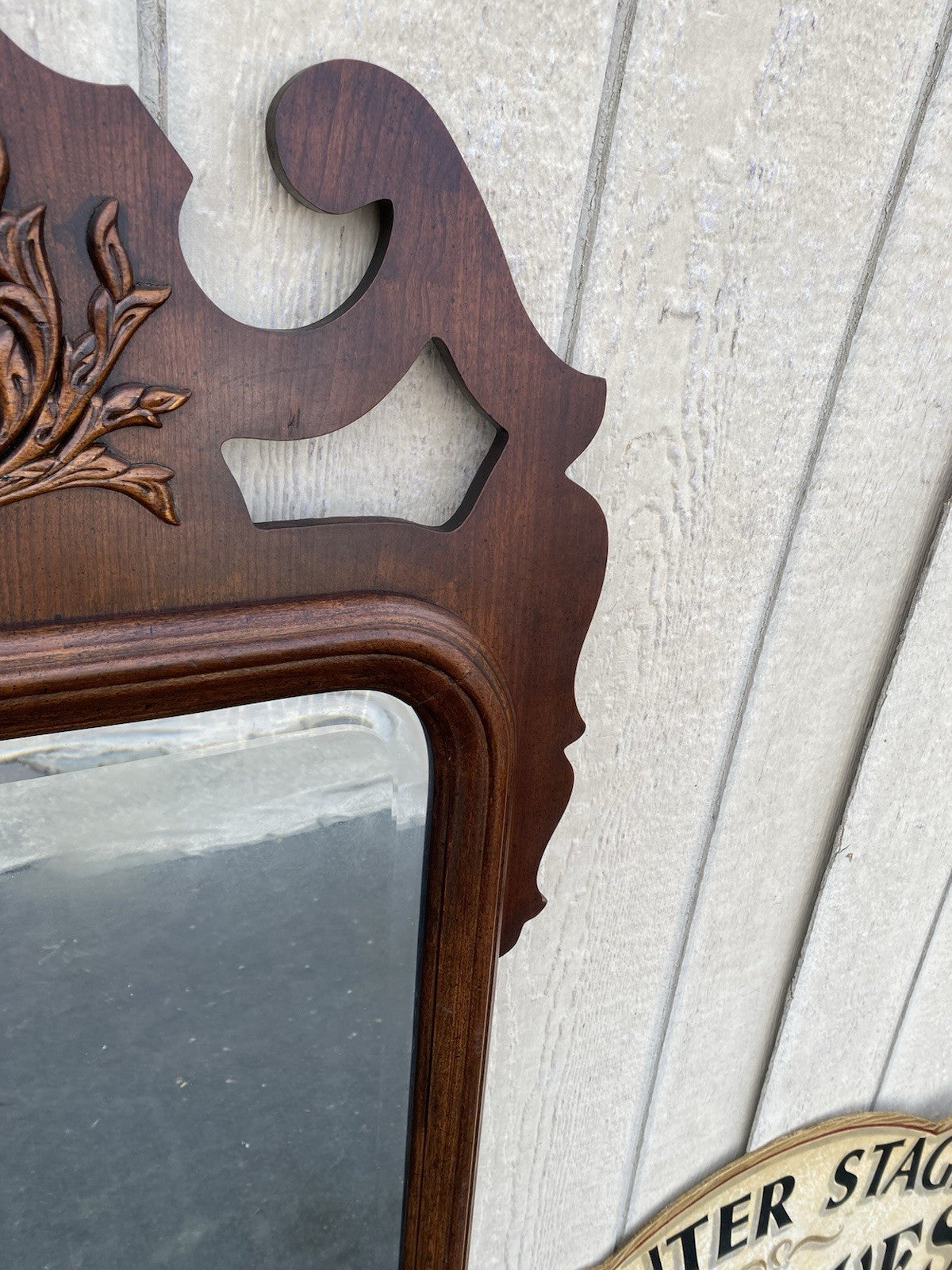 66497 Fancy Carved Chippendale Beveled Mirror