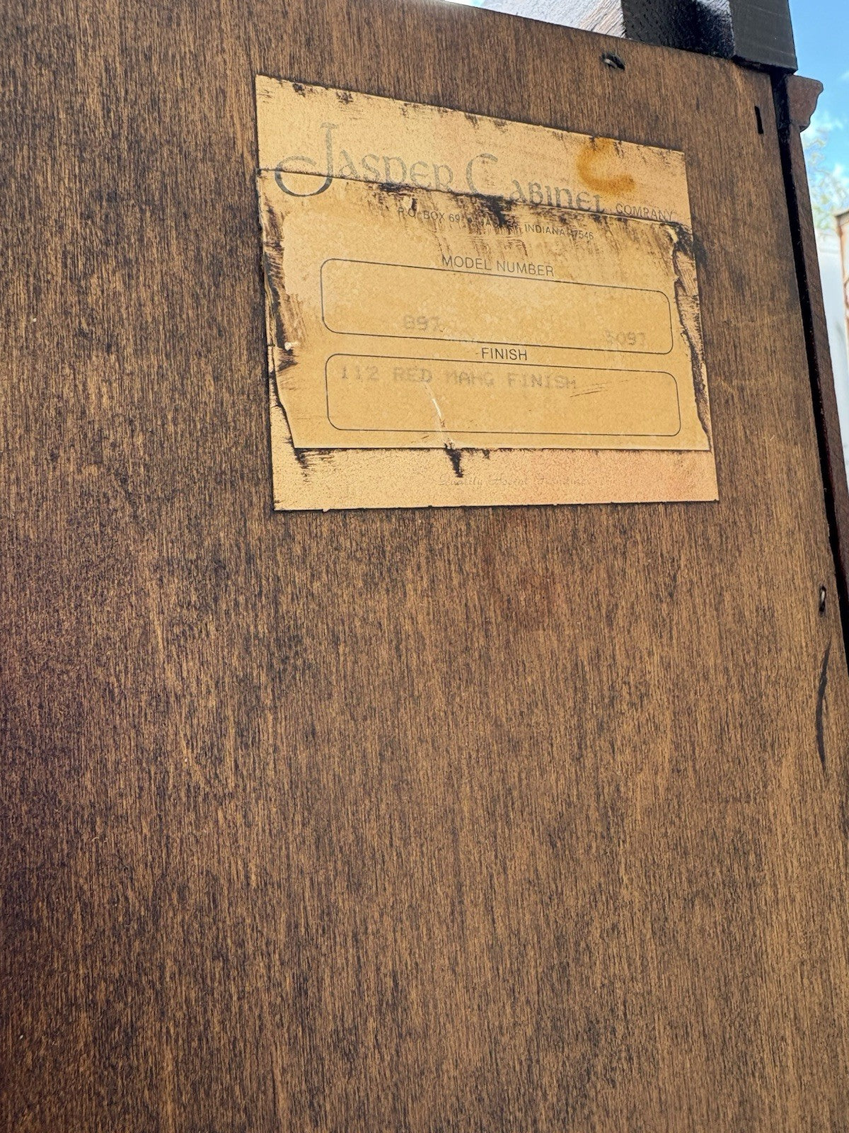 66641   Inlaid Mahogany Jasper Furniture Secretary Desk w/ Bookcase Top