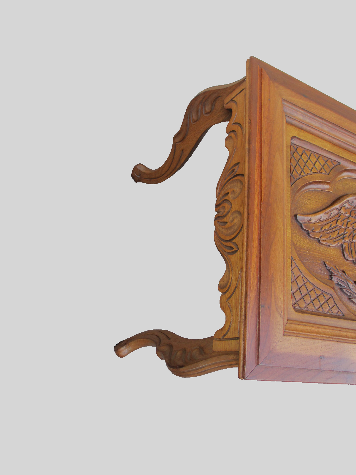 63466 Antique  Hand Carved EAGLE  Tray Top Coffee Table Stand