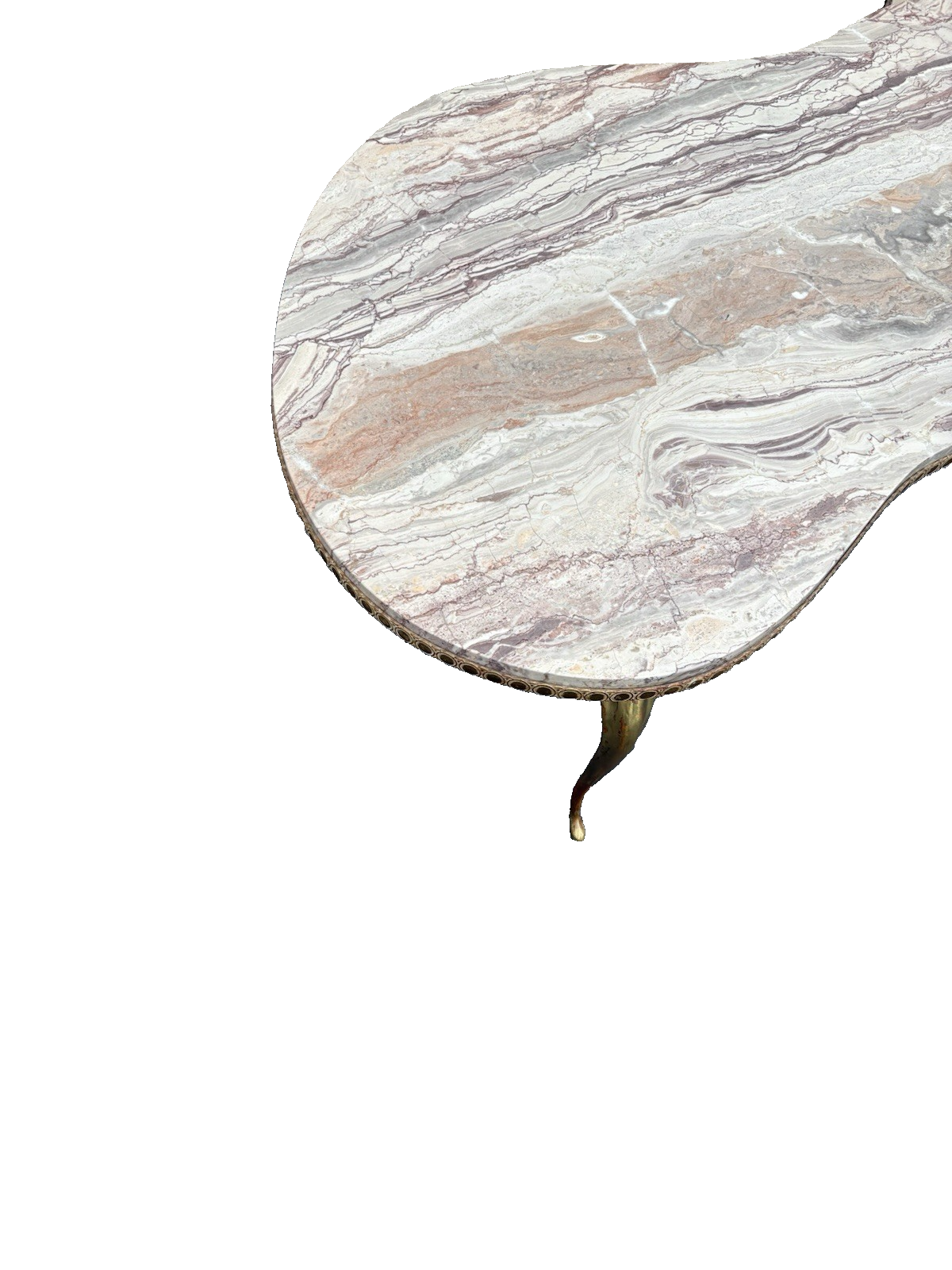 66870  Mid Century Modern Marble Top Coffee Table Stand