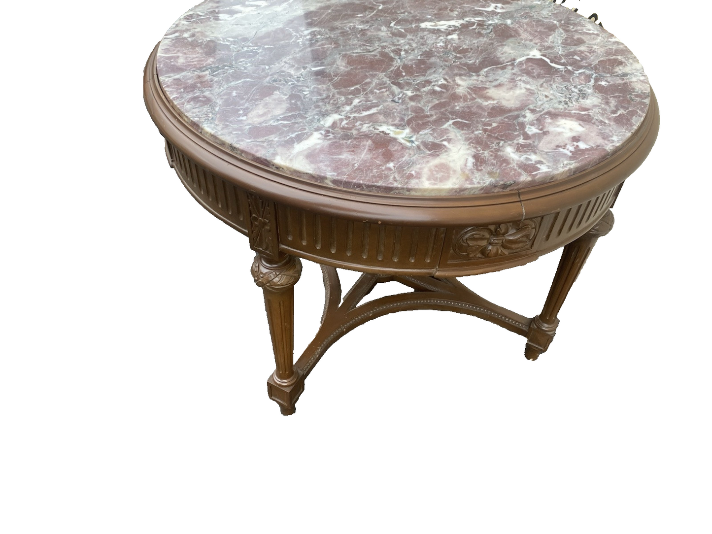 66369 Round Marble Top Coffee Table Stand