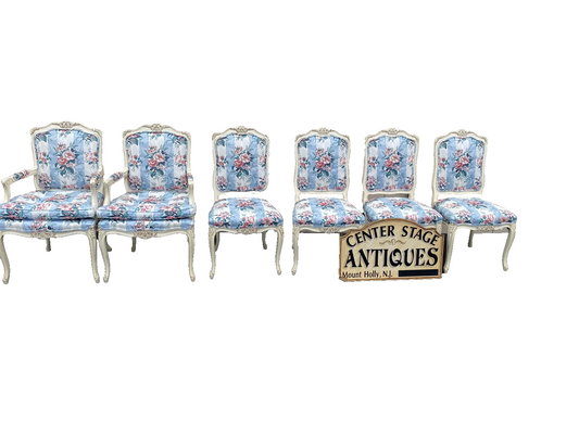 65675 Set of 6 Century Furniture Dining Chairs Louis XV
