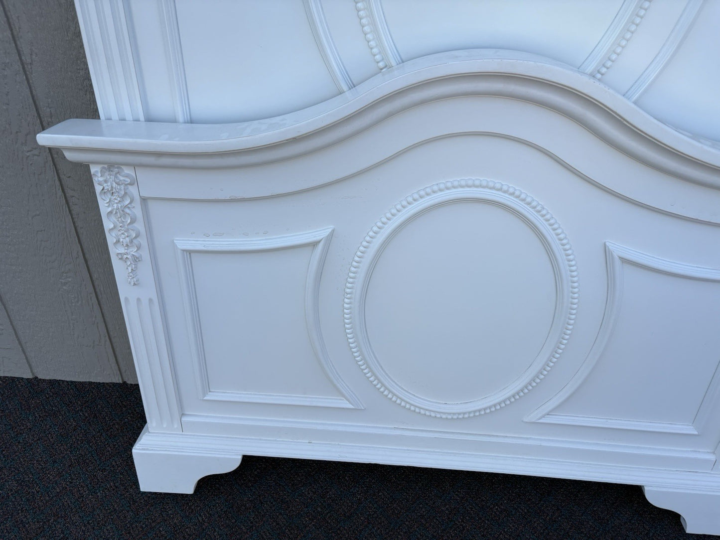 66151 Pair Fancy Twin Size Beds with Factory Finish