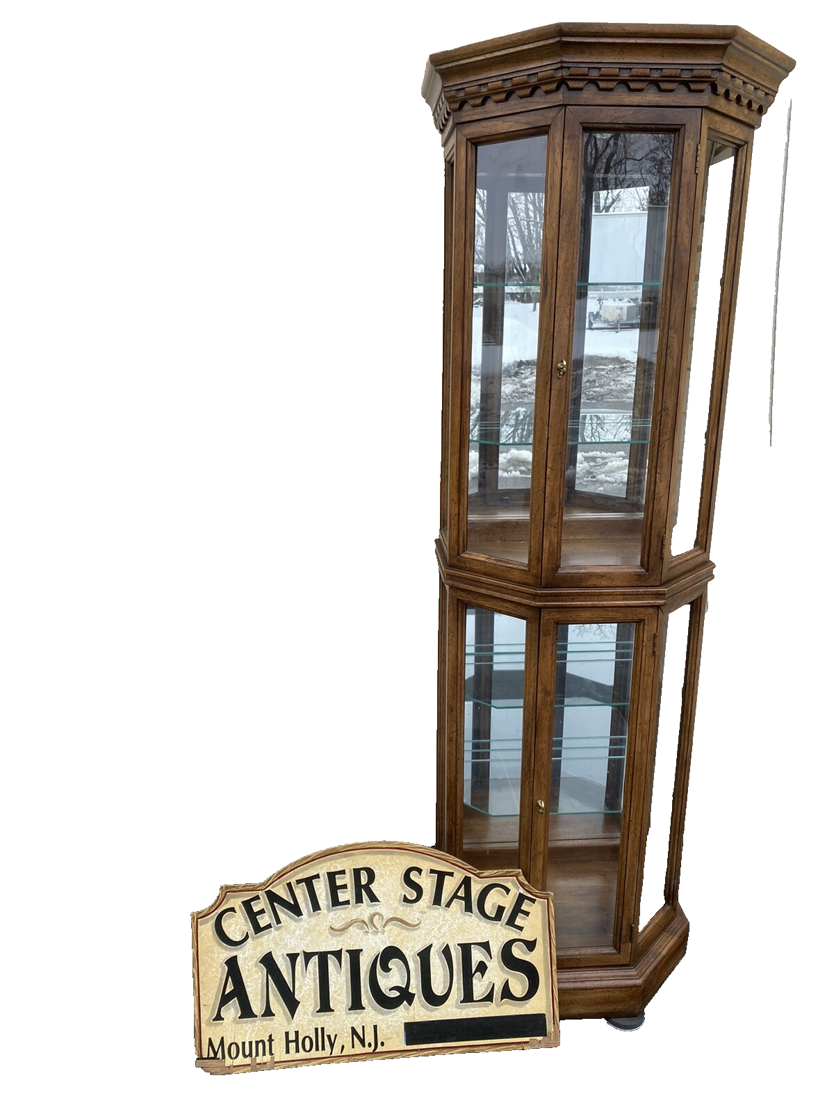 66336    Oak Curio China Cabinet