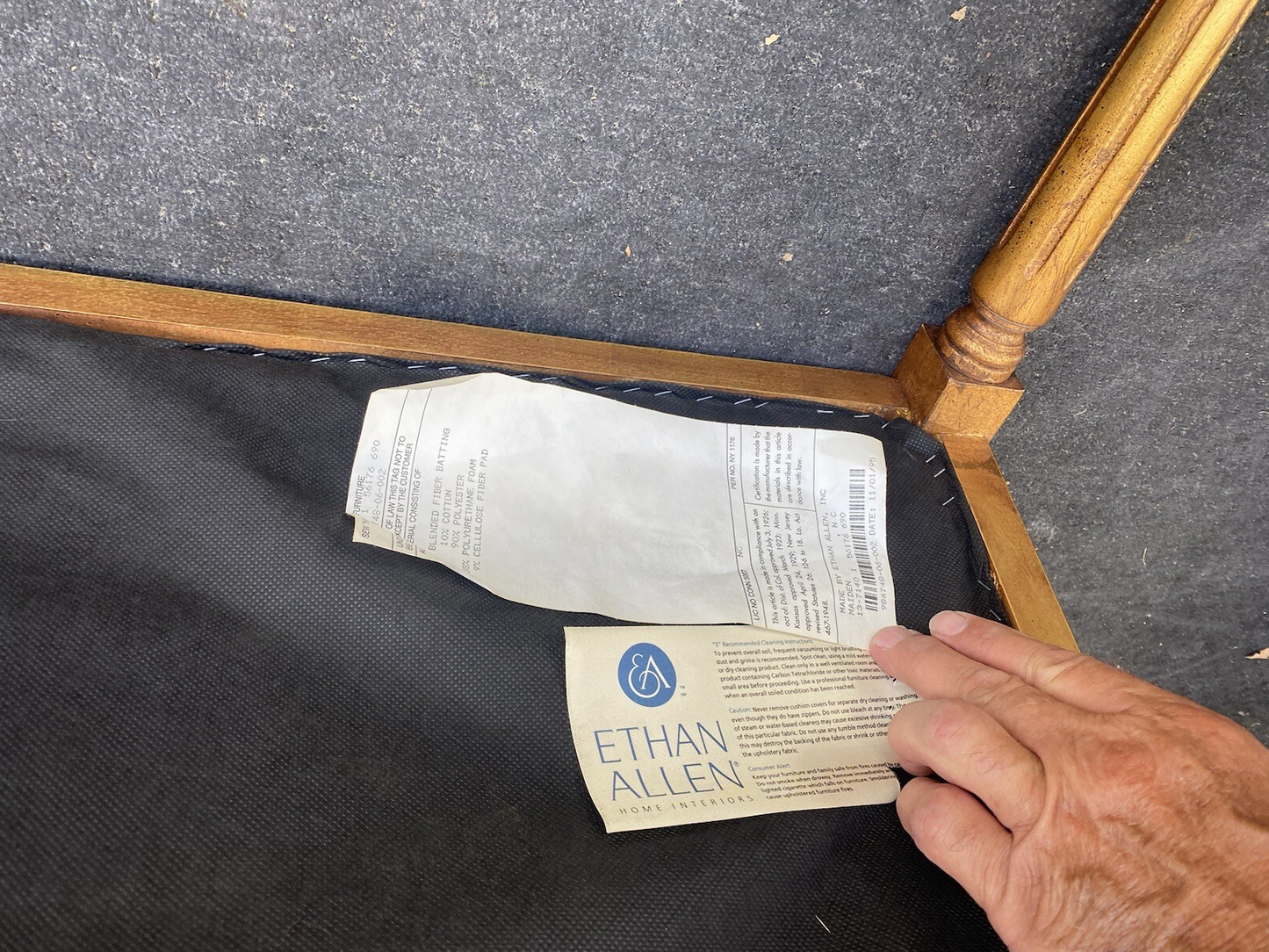 64695 Pair Ethan Allen Heppelwhite Armchairs