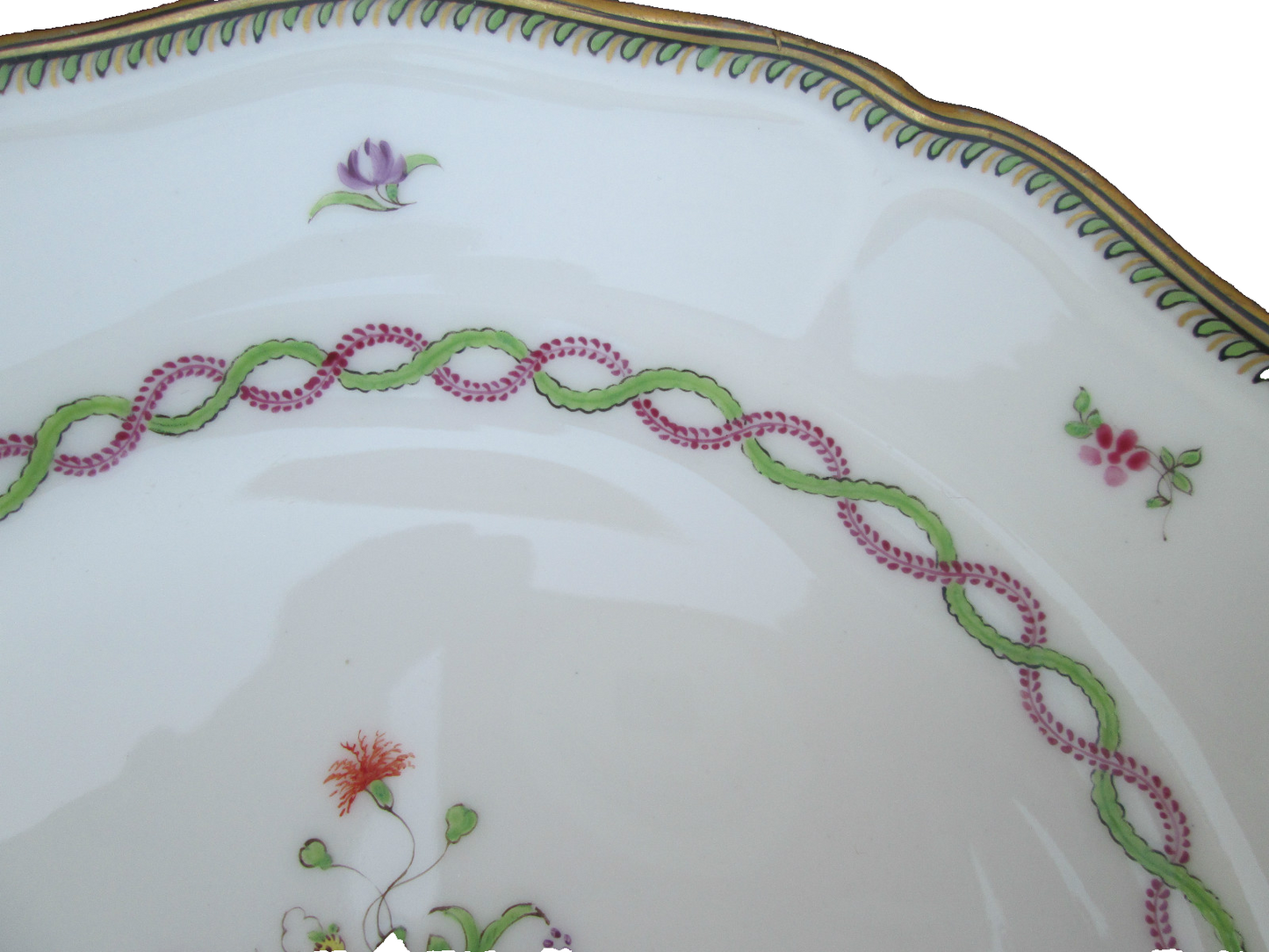 COL 01 MWW:  SET OF 11 ANTIQUE PORCELAIN URN & FLOWERS 8" PLATES