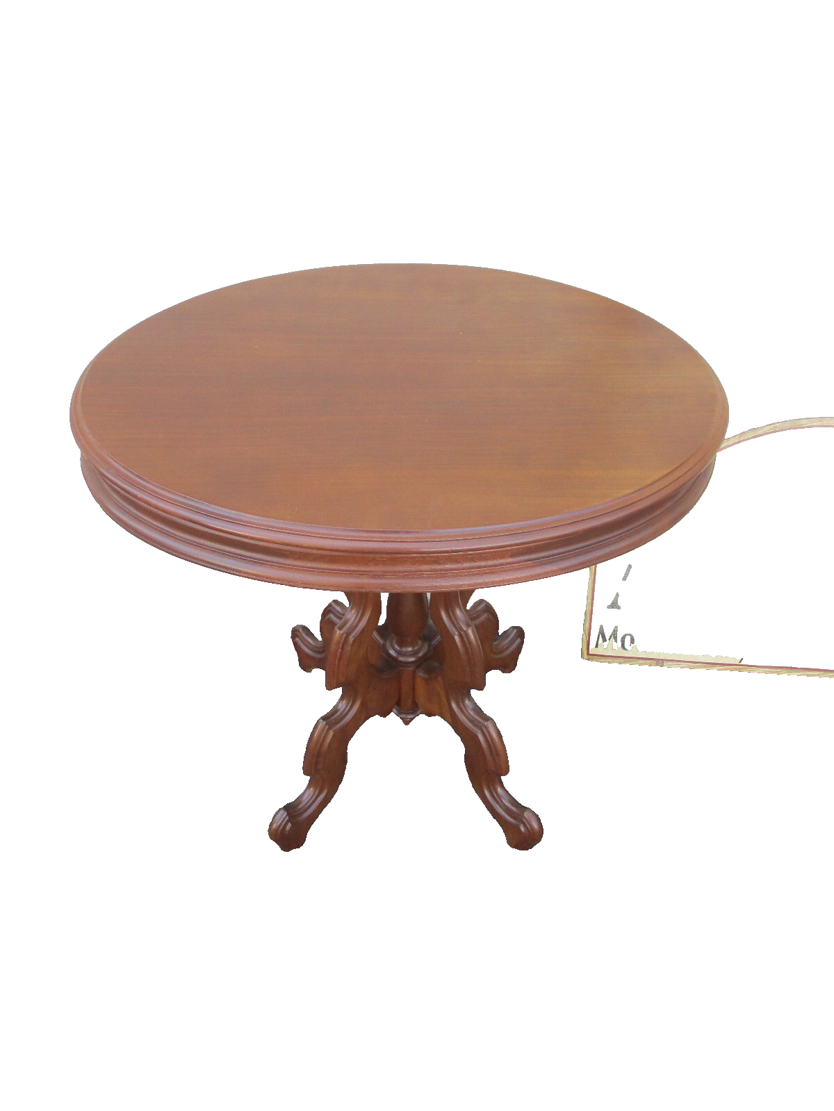 64381  Oval Victorian Walnut Lamp Table Stand