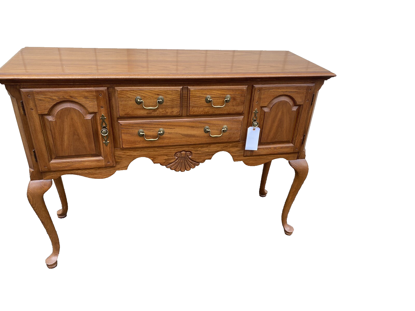 65700 Thomasville Oak Queen Anne Sideboard Server Cabinet
