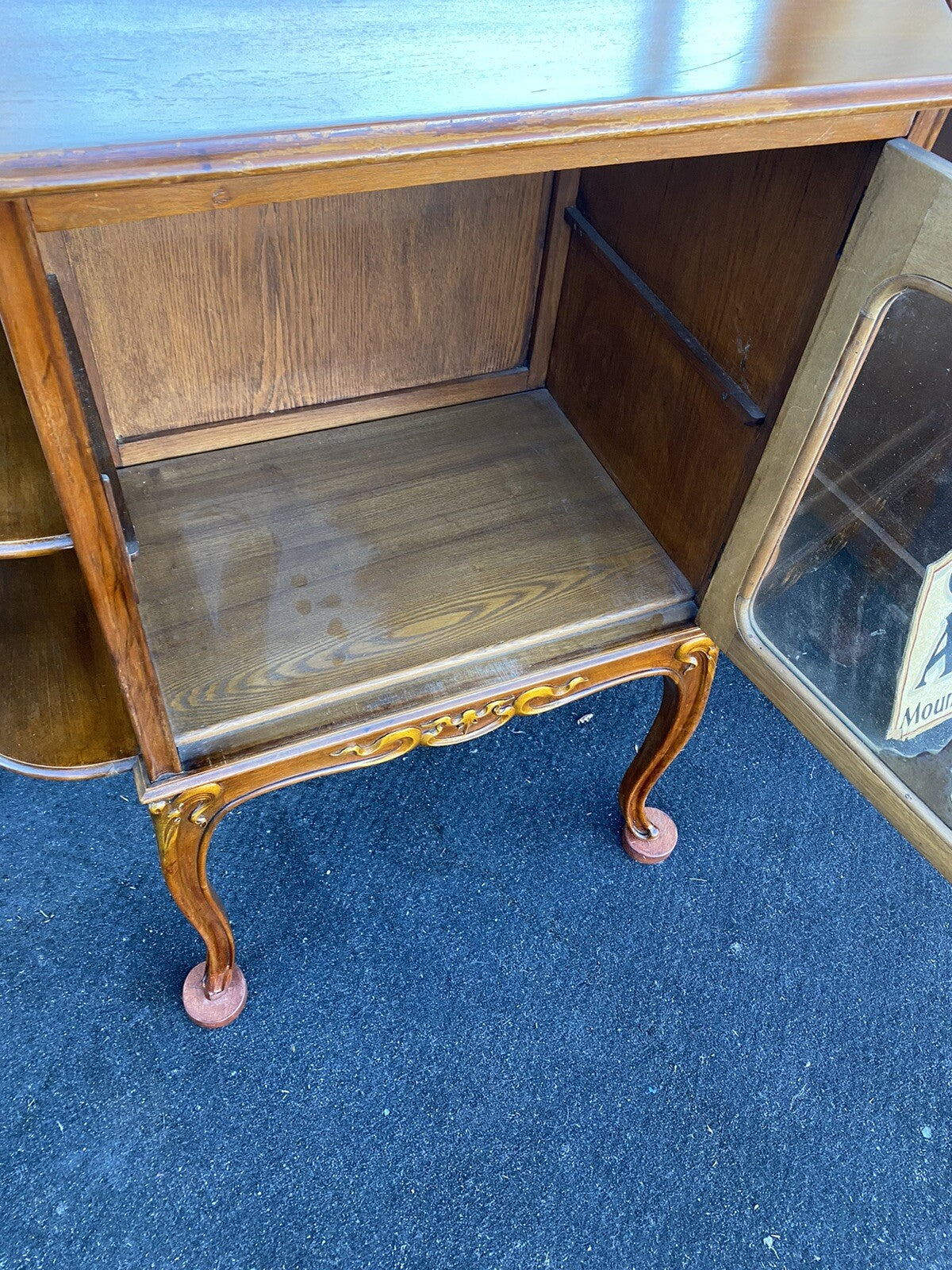 64662  Victorian Fabulous Art Nouveau Etergie Curio Cabinet Display Cabinet