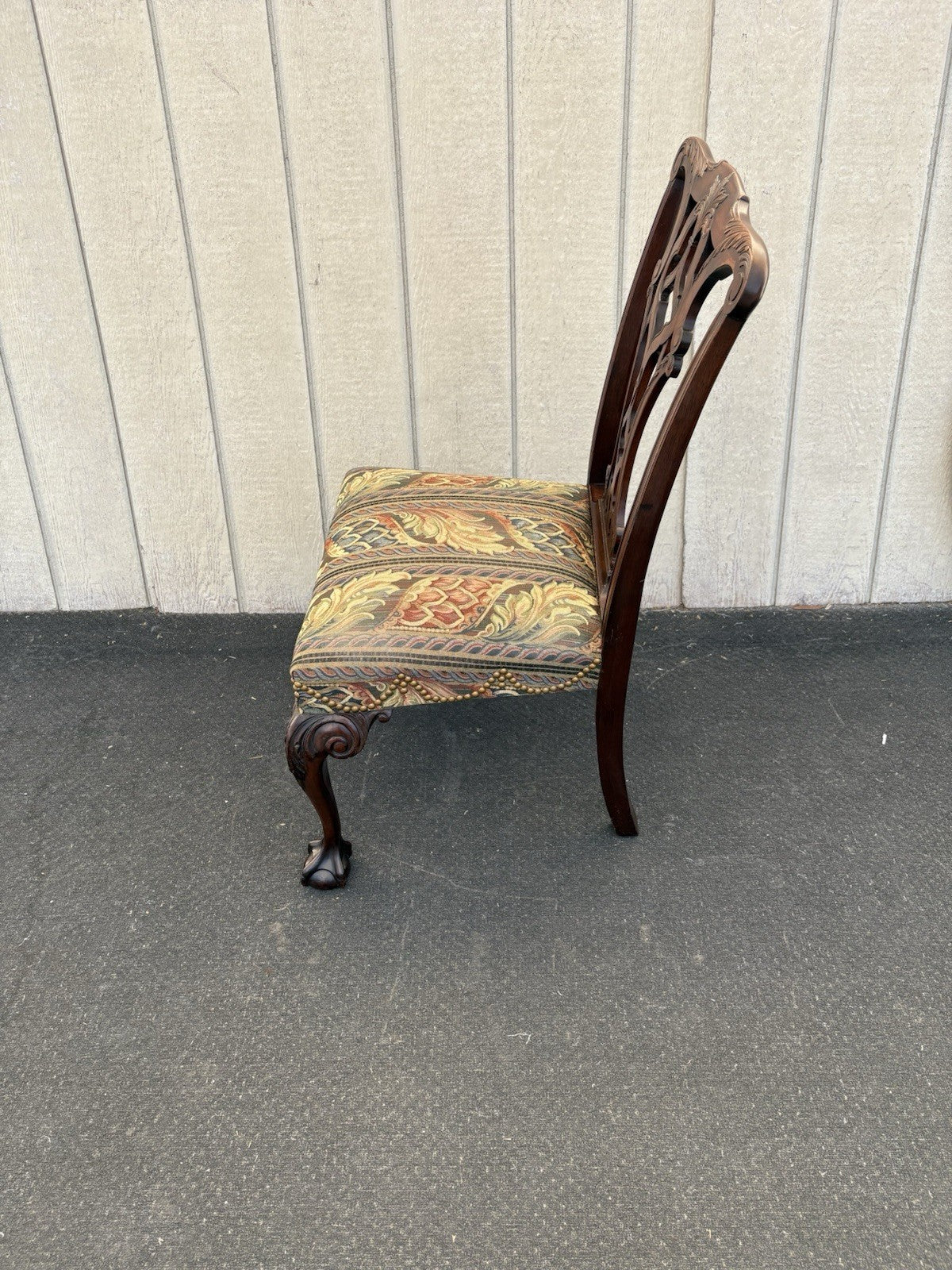 66710 Mahogany Chippendale Claw Foot Side Chair