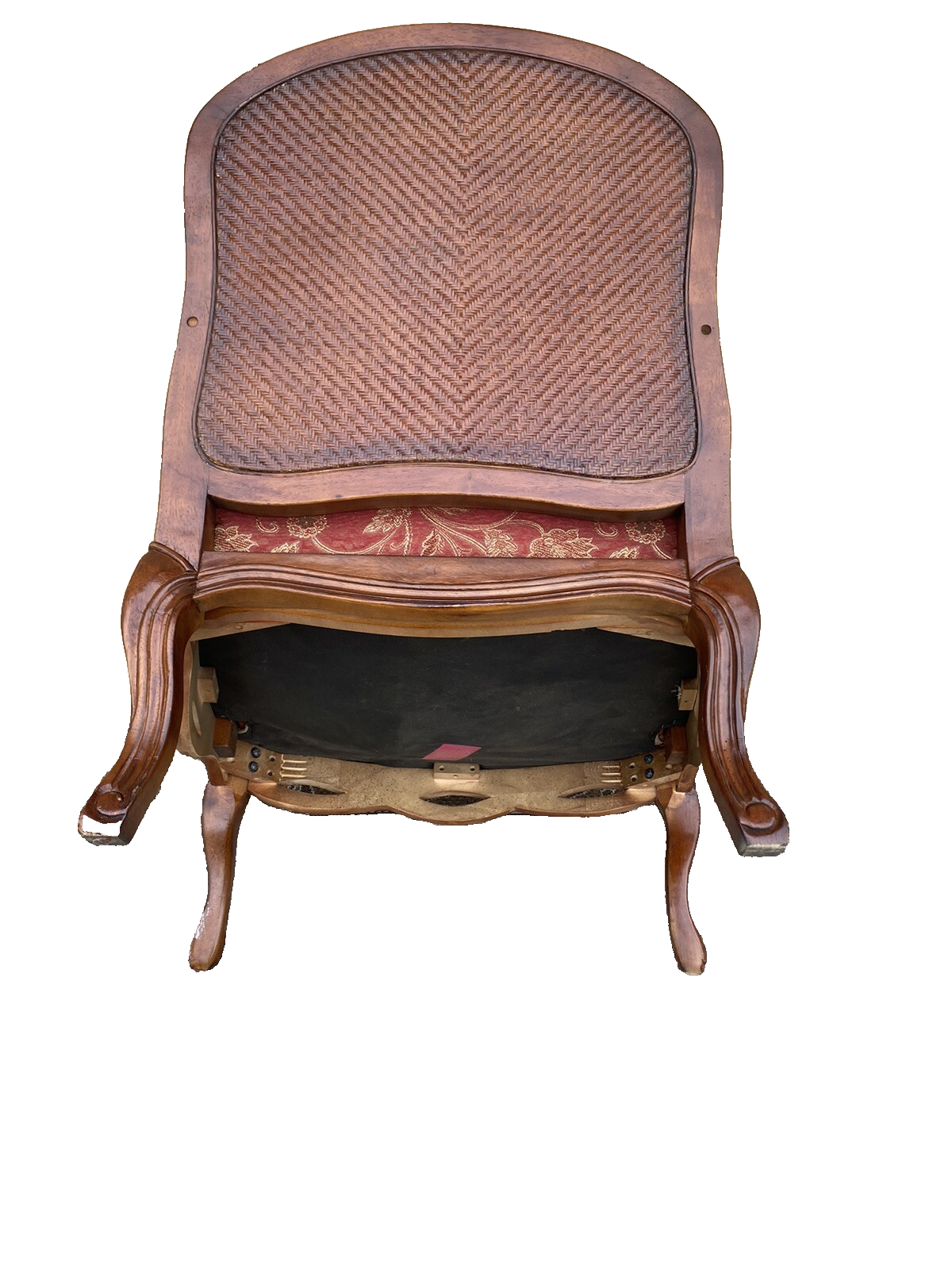 65401   Mealeys Furniture French Country Bergere Armchair w/ Stool