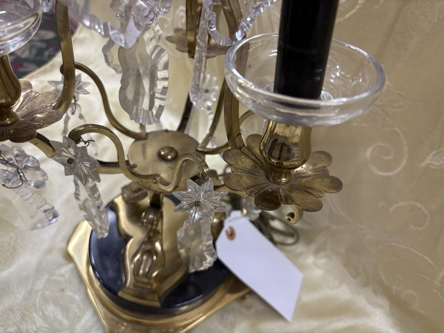 66111  Bronze and Prism Table Lamp