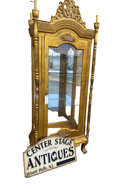 63331  Gold Decorator Curio China cabinet Bookcase