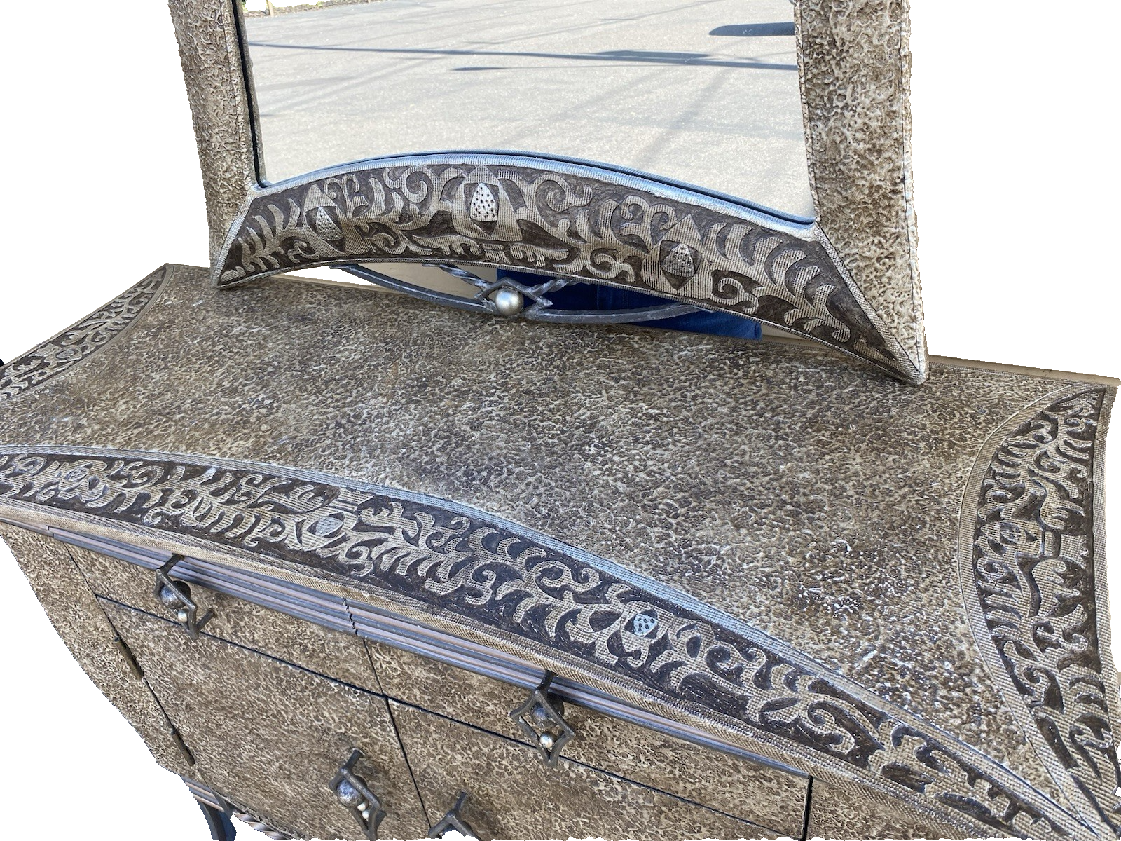 66137 Modern Console Hall Table with Mirror