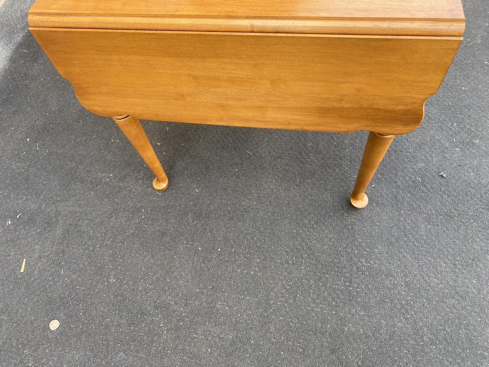 65794 Solid Maple Drop Side Pembrooke  Lamp Table Stand w/ Drawer