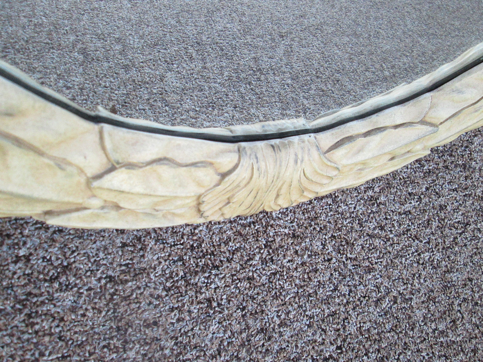 58518 Oval Fancy Carved Romantic Shabby   Decorator Leaf Mirror