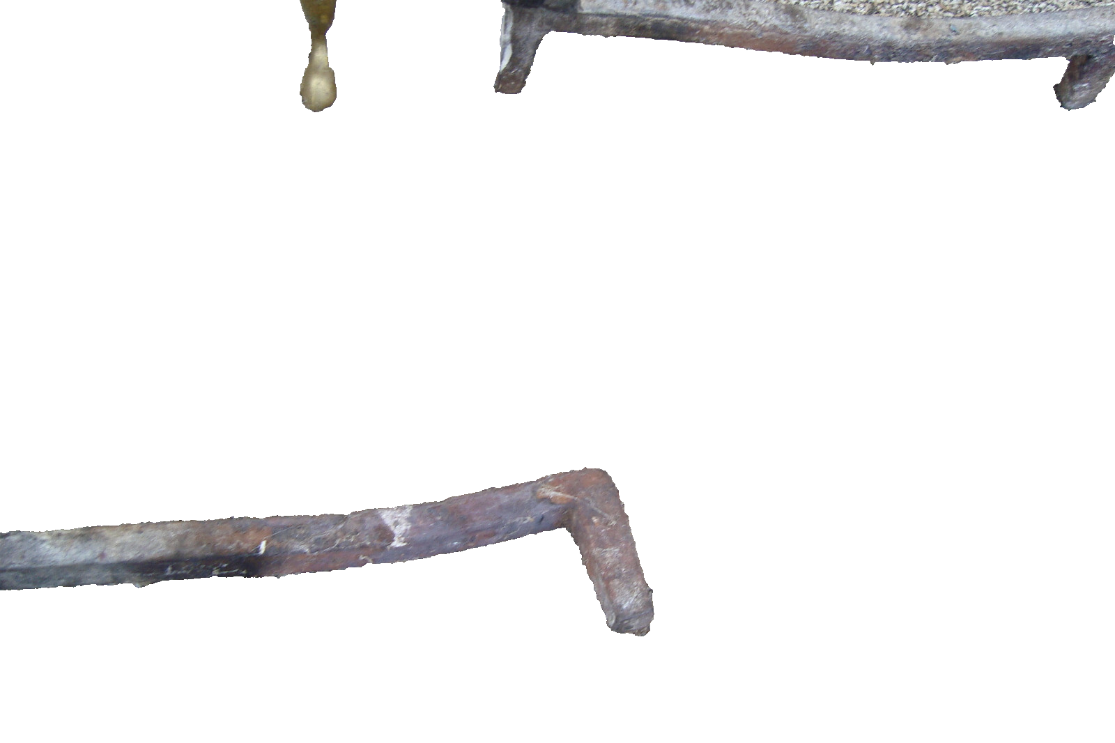 60996 Pair Brass  Fireplace Mantle  Mantel Andirons