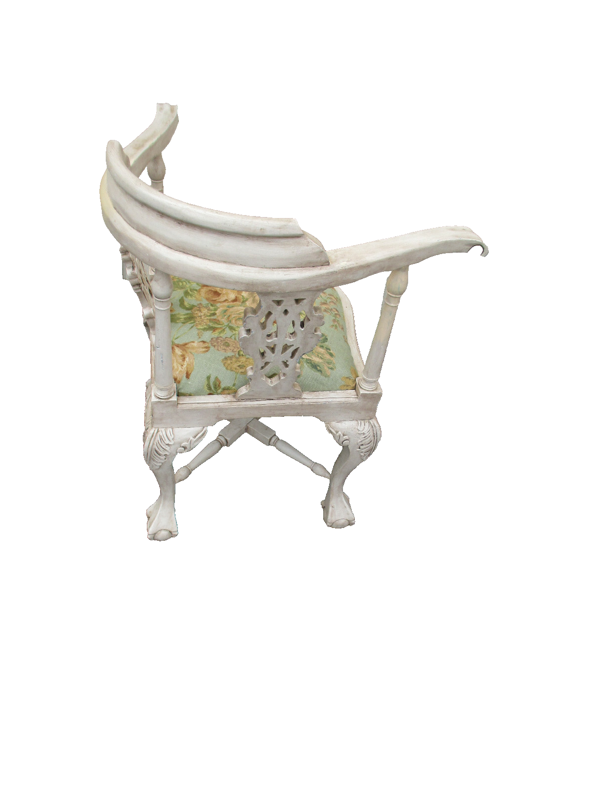 63183 Decorator Shabby Chippendale Corner Chair Chippendale Claw Feet