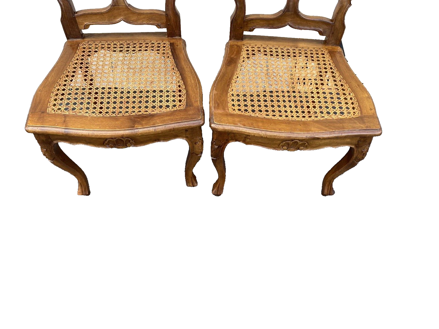 65322 Pair Antique Miniature  French Louis XV Childs Chair s