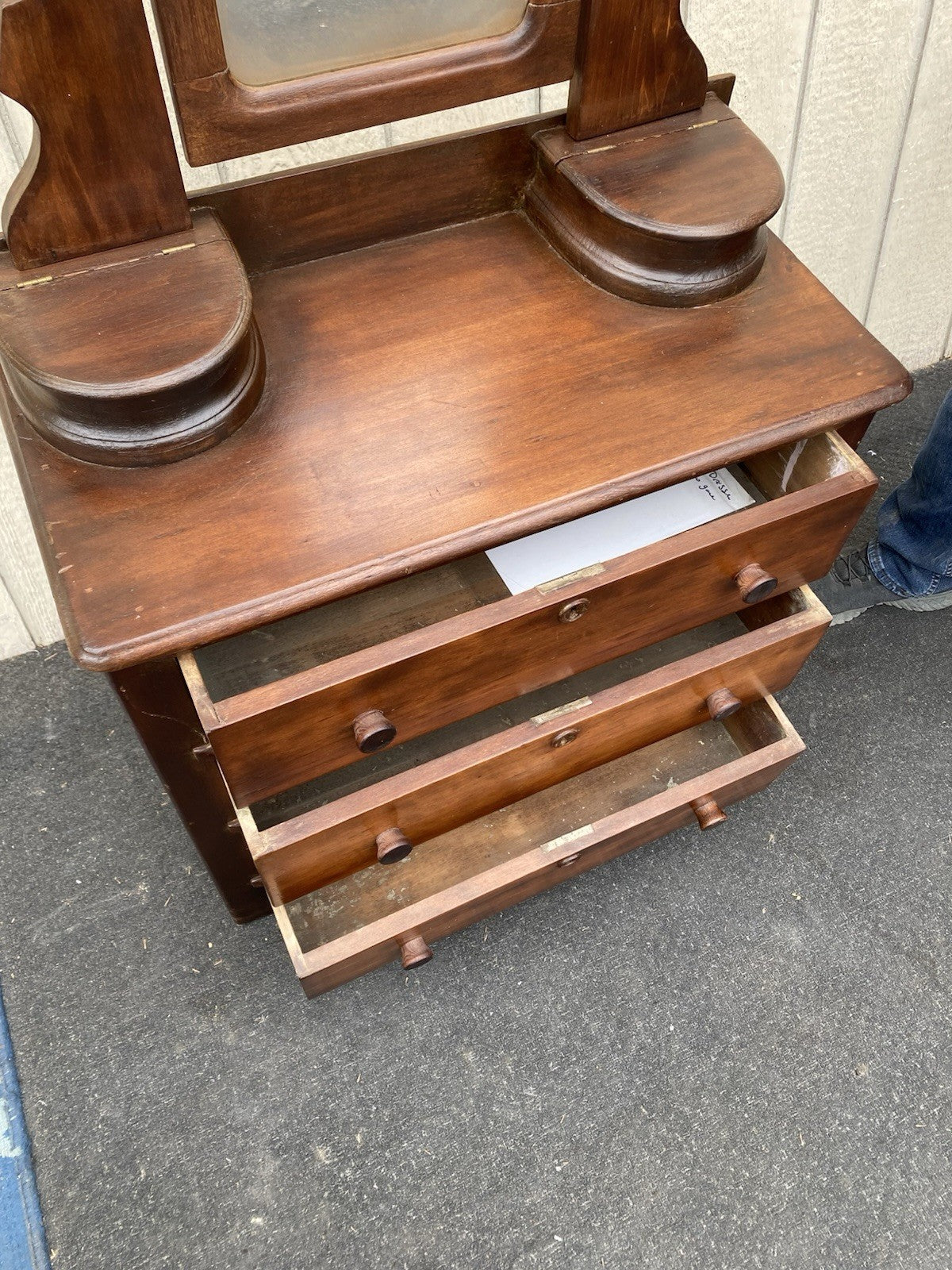 66492 Antique Victorian Salemans Sample Dresser Chest With Documentation Letter