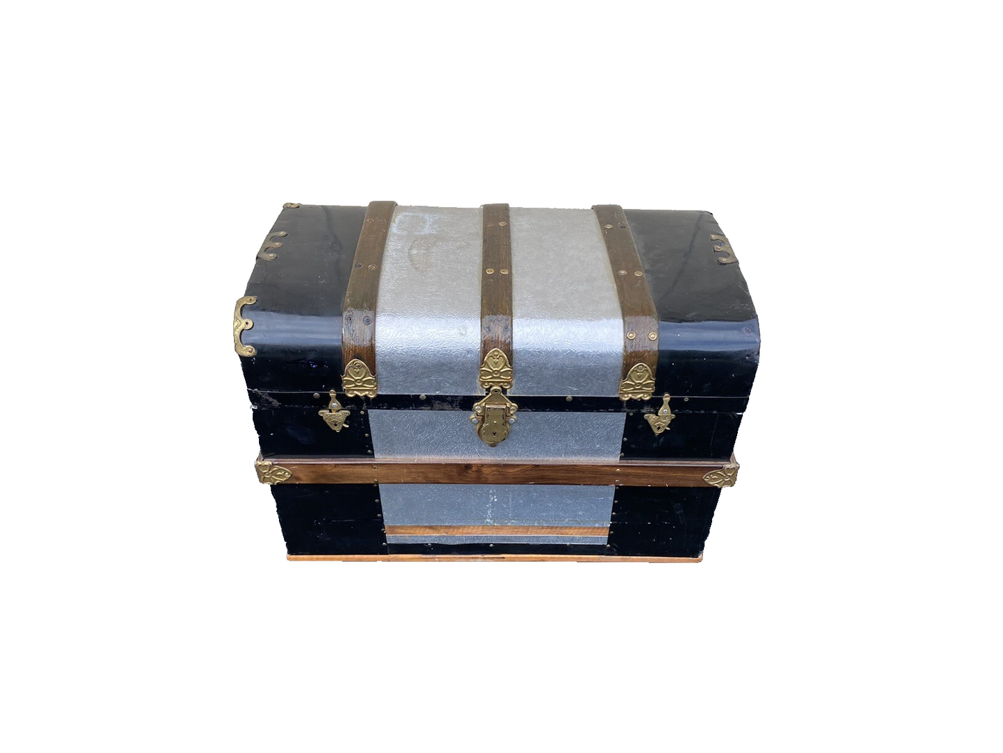 66220 Antique Dome Top Trunk Blanket Chest Storage Chest