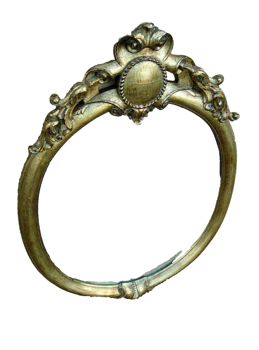 59284 Oval  Decorator Mirror in Fancy Picture Frame