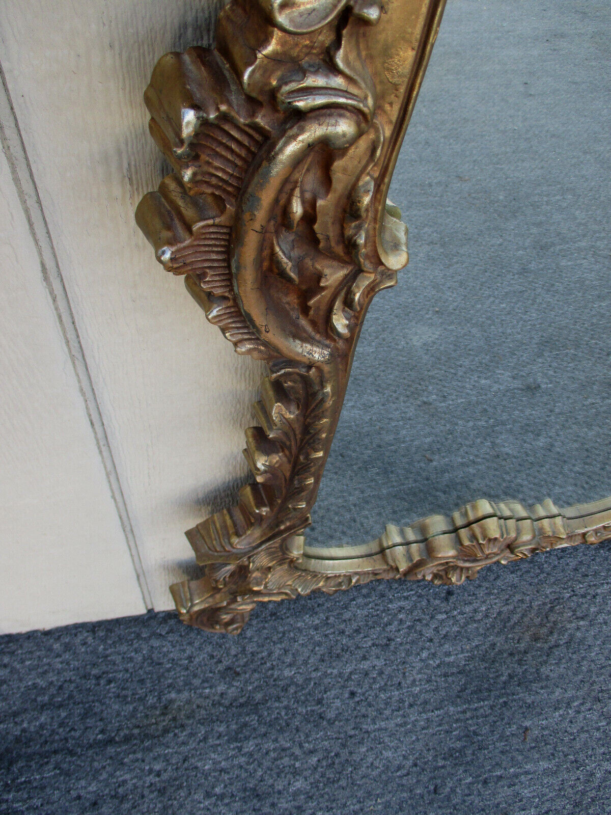 62412 Large Fancy Decorator Mirror with Dragon Bird Figure