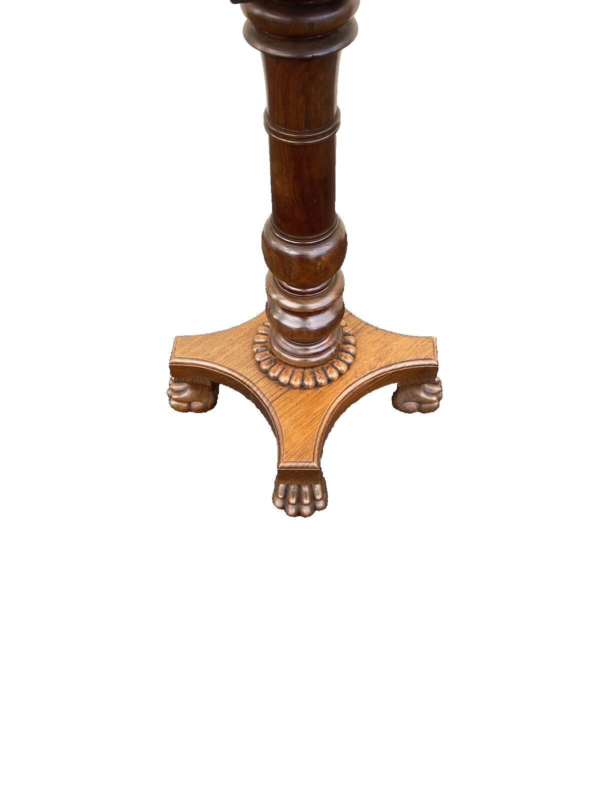 66045   Antique Victorian  Inlaid Tilt Top Lamp Table Stand