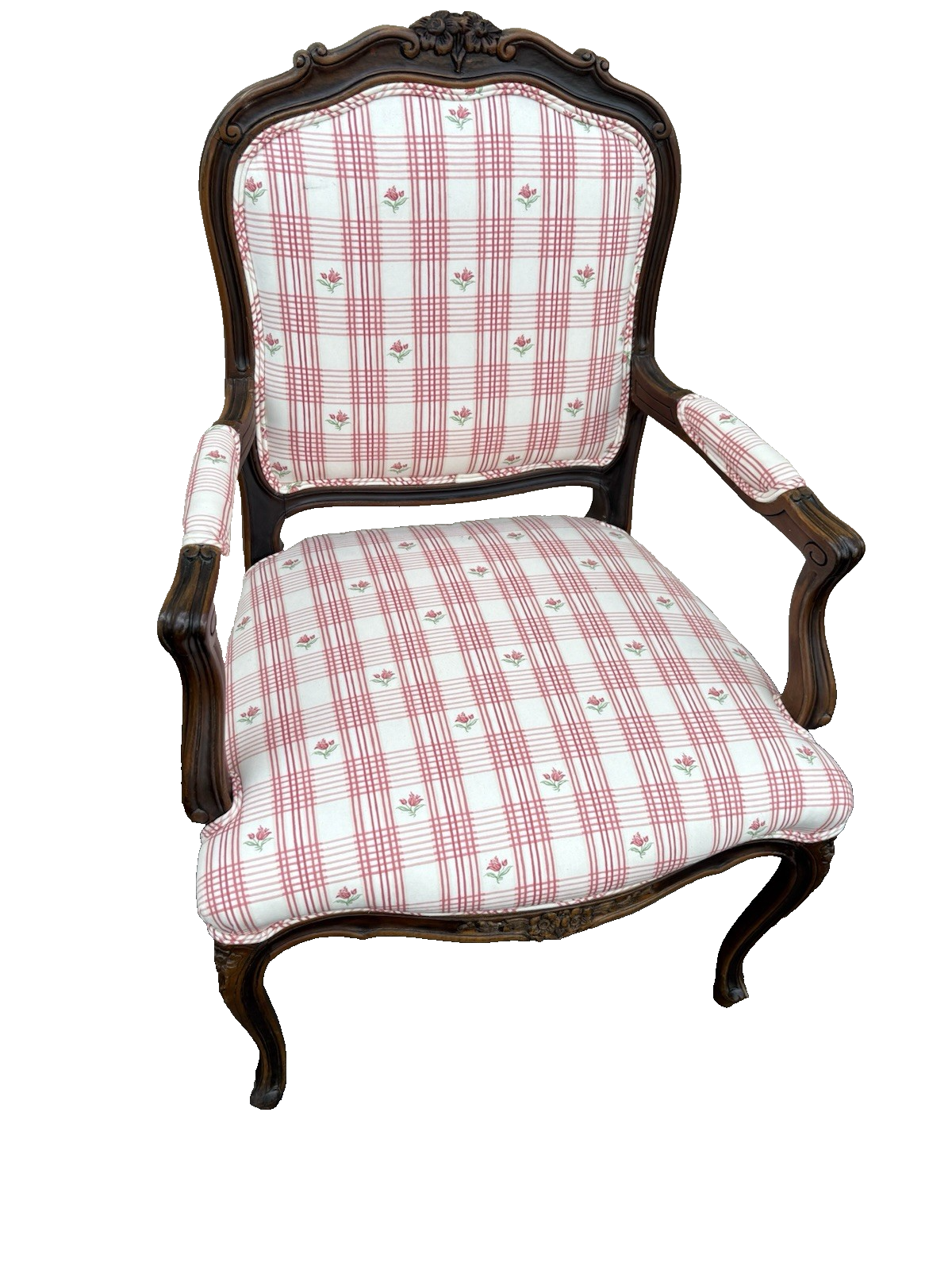 66768  Pair Ethan Allen Bergere LOUIS XV Armchair Chair s