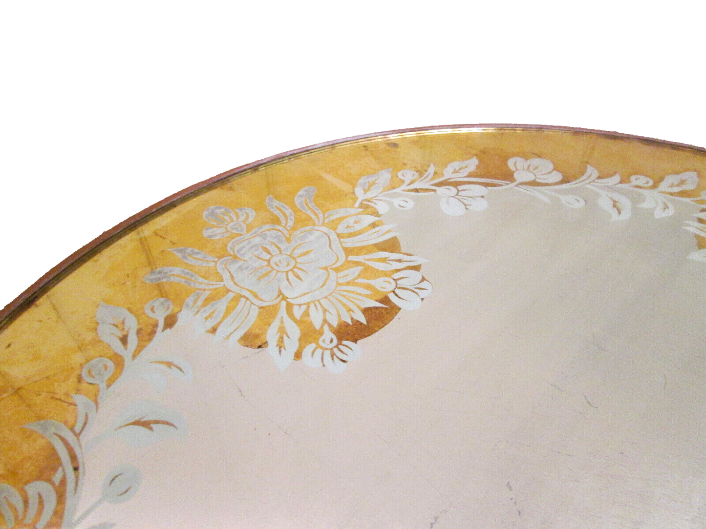 52831 Modern Decorator Mid Century Glass Top Decorator Table